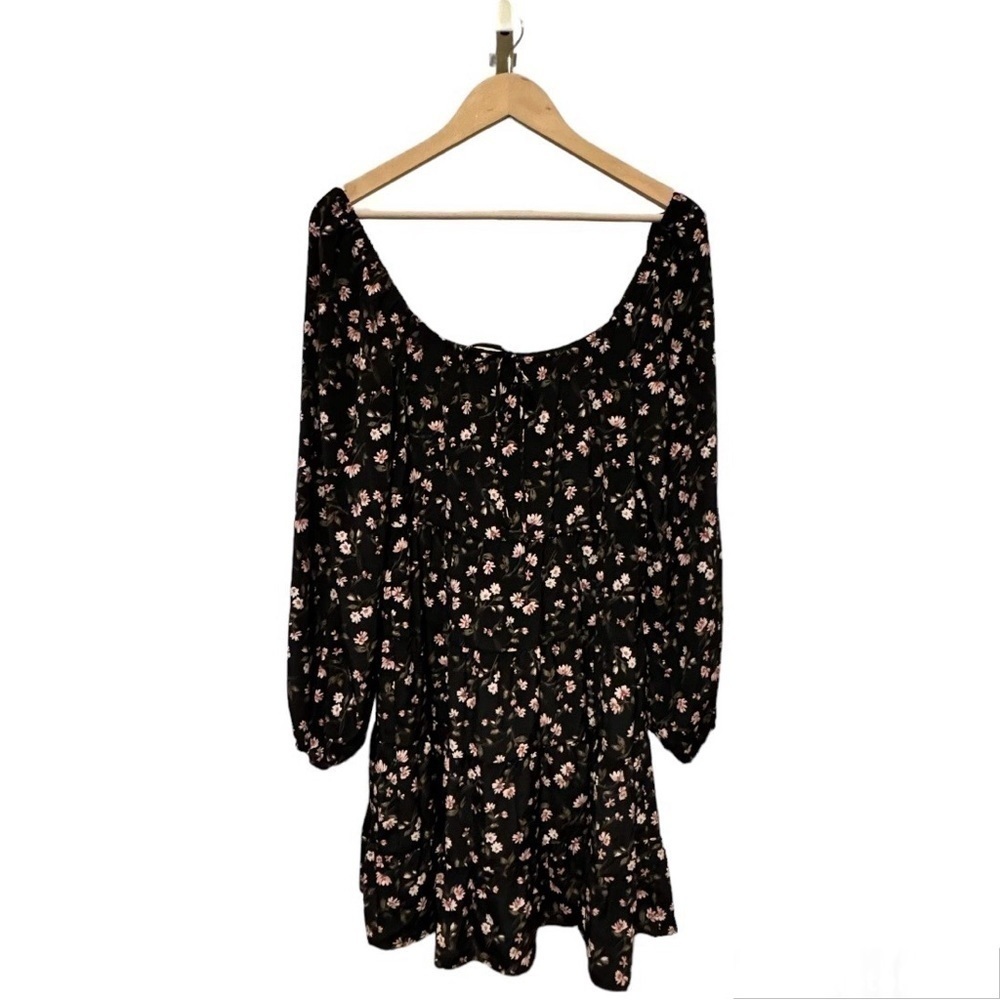 WAYF Floral Ballon‎ Sleeve Tiered Babydoll Dress Size Medium New
